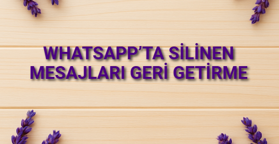WhatsApp’ta Silinen Mesajları Geri Getirme