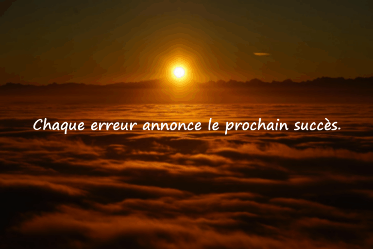 Belles citations sur les erreurs