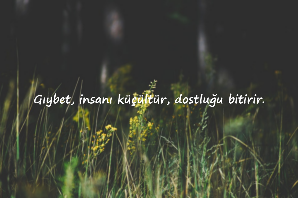 Gıybet İle İlgili Sözler