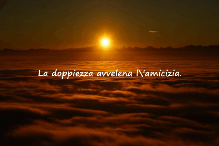 Parole pesanti e allusive per le persone doppiogiochiste