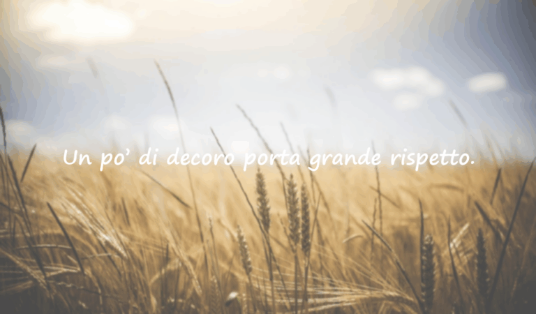 Citazioni sul decoro e la buona educazione