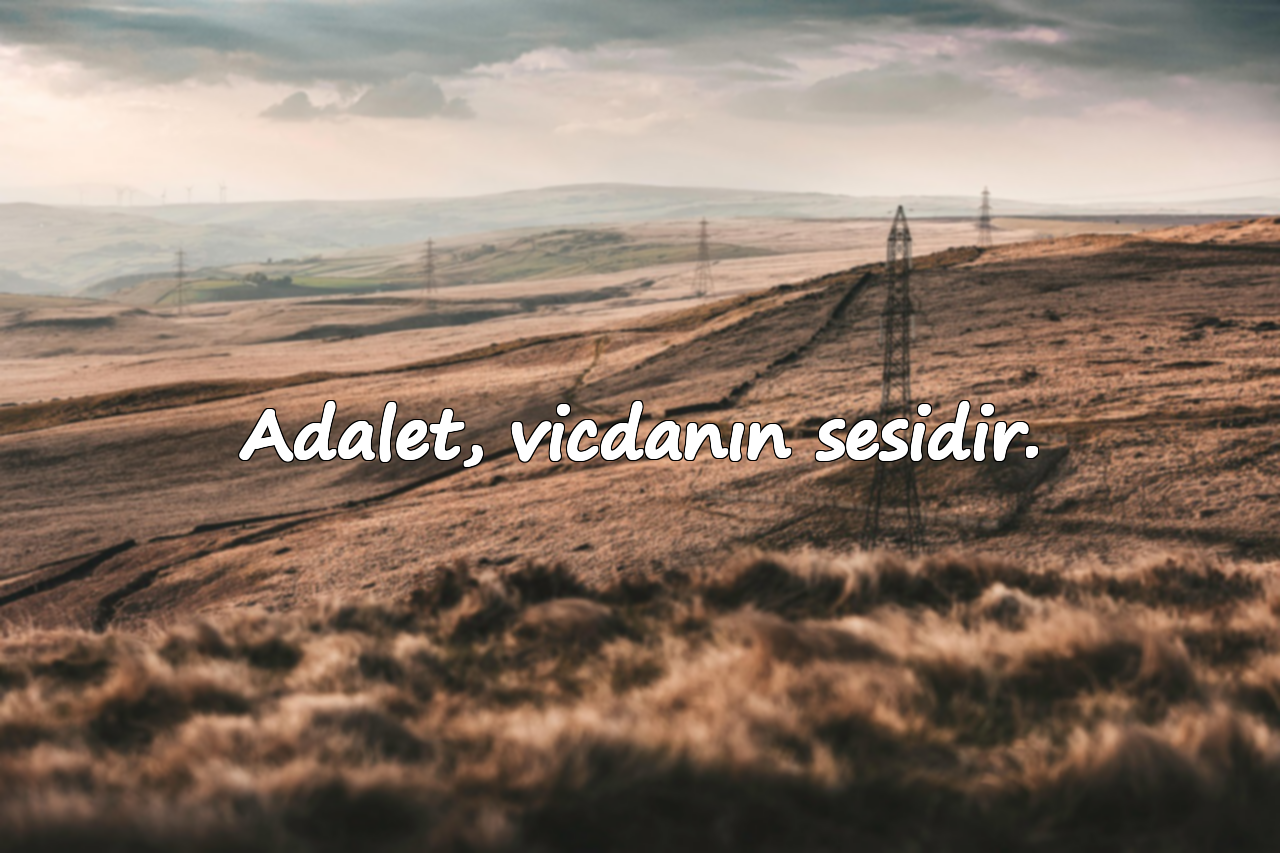 Adalet, vicdanın sesidir.