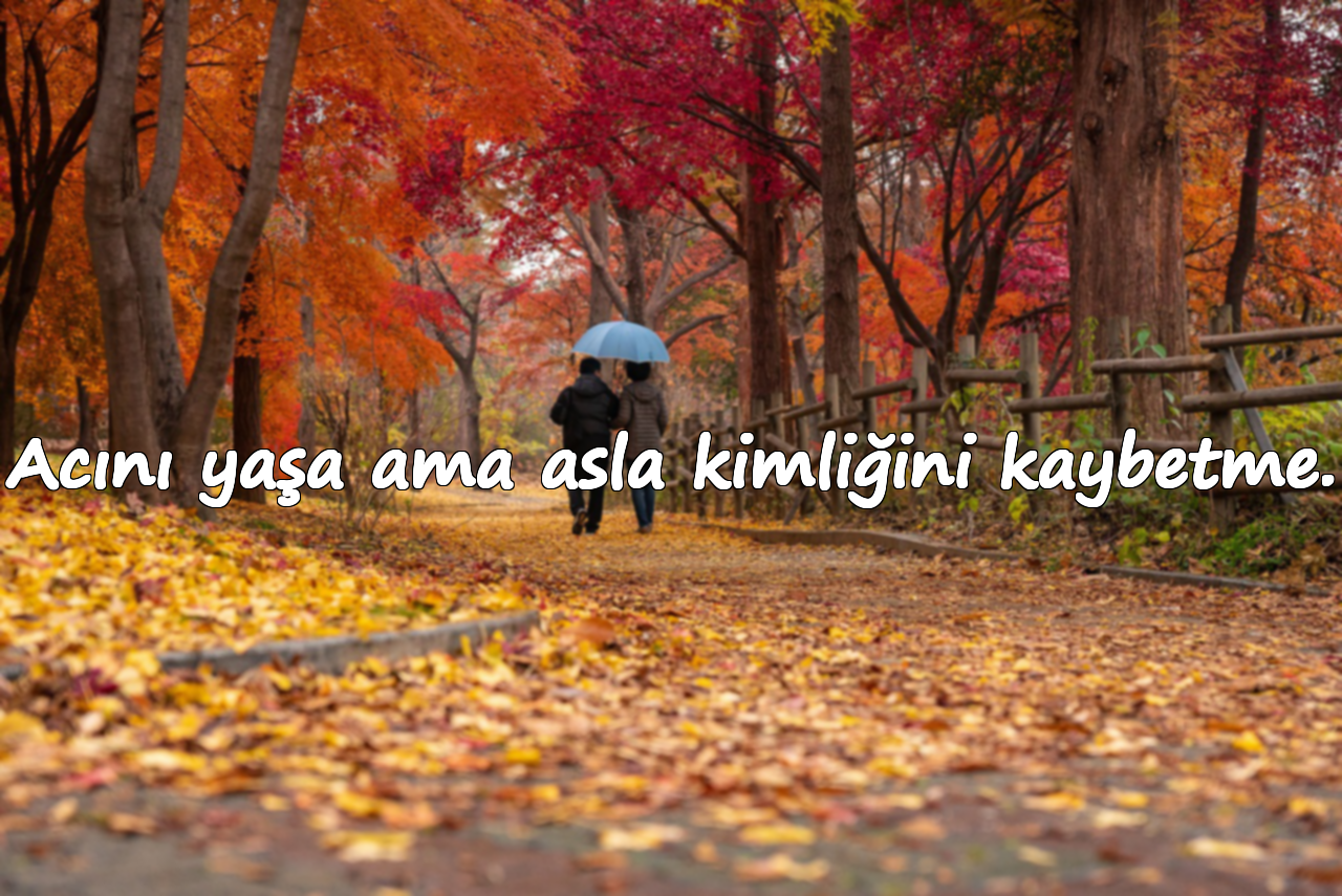 Acını yaşa ama asla kimliğini kaybetme.