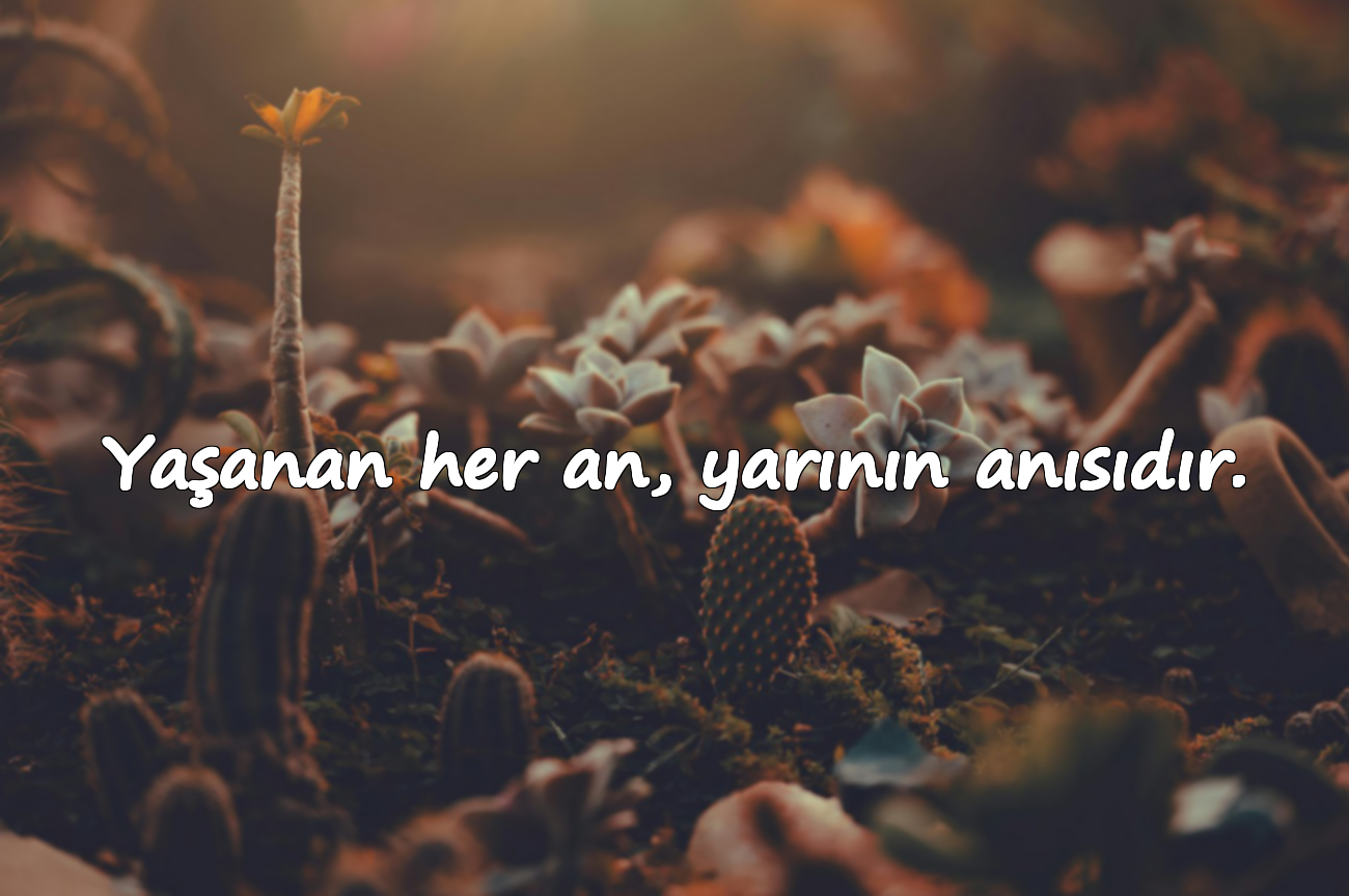 Yaşanan her an, yarının anısıdır.