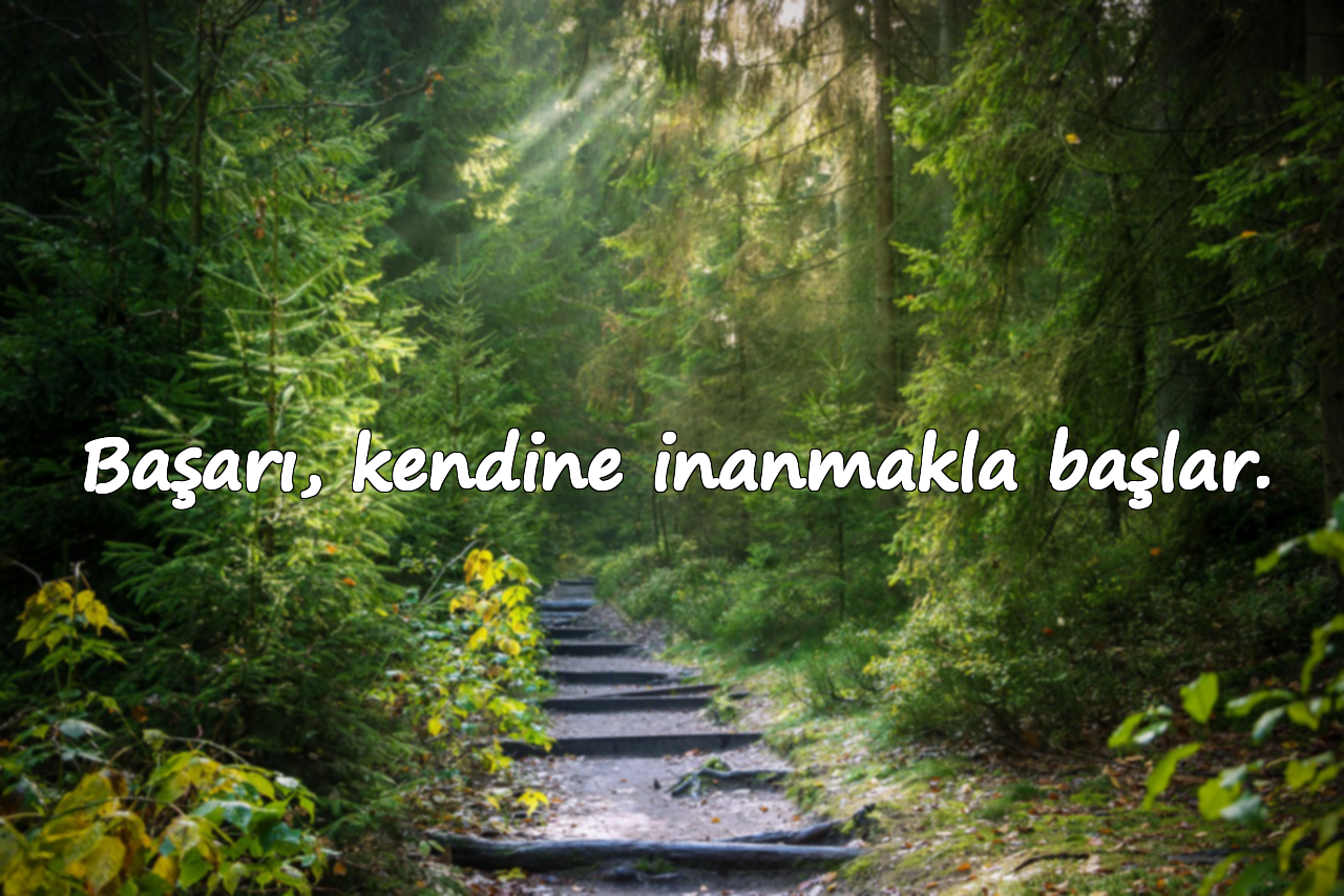 Başarı, kendine inanmakla başlar.