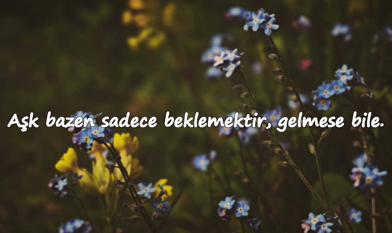 Aşk bazen sadece beklemektir, gelmese bile.