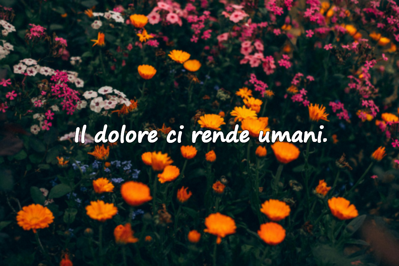 Il dolore ci rende umani.