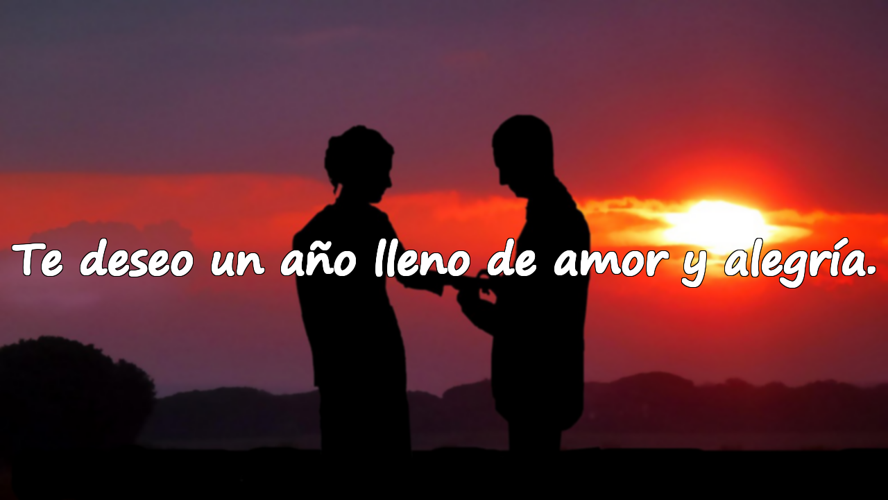Te deseo un año lleno de amor y alegría.