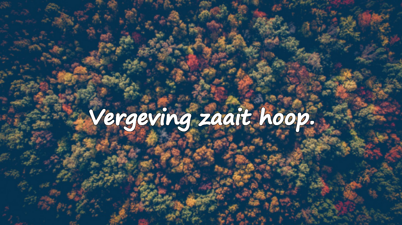 Betekenisvolle en emotionele woorden over vergeving
