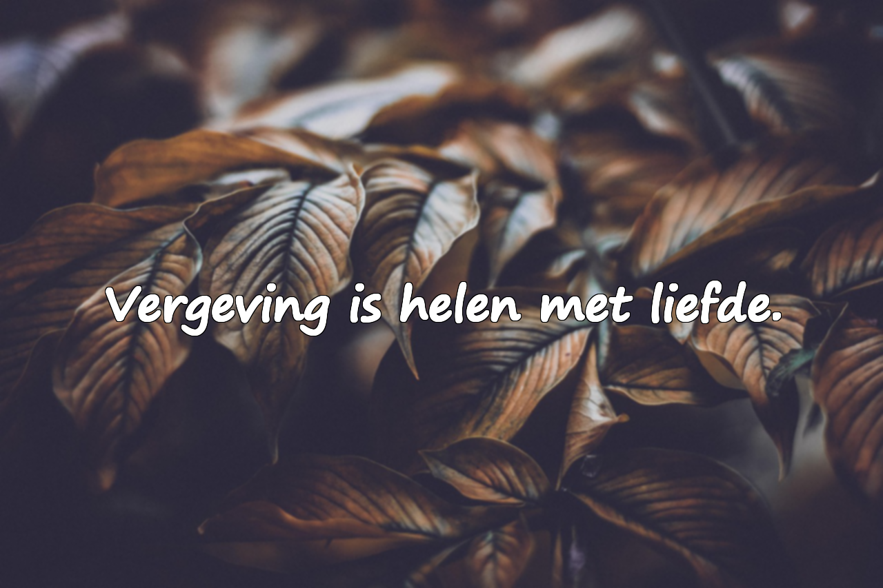 Betekenisvolle en emotionele woorden over vergeving
