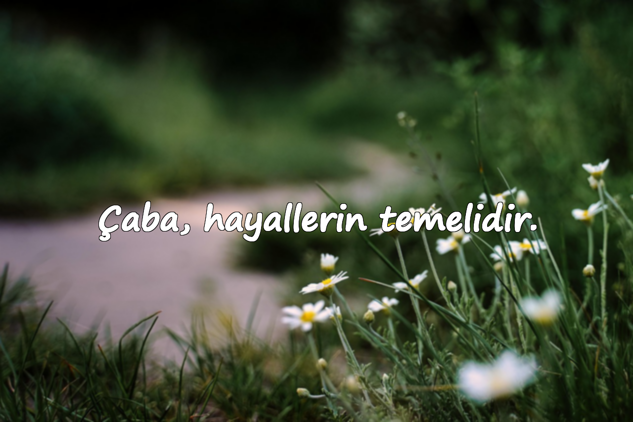 Çaba, hayallerin temelidir.
