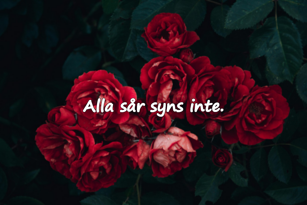 Alla sår syns inte.
