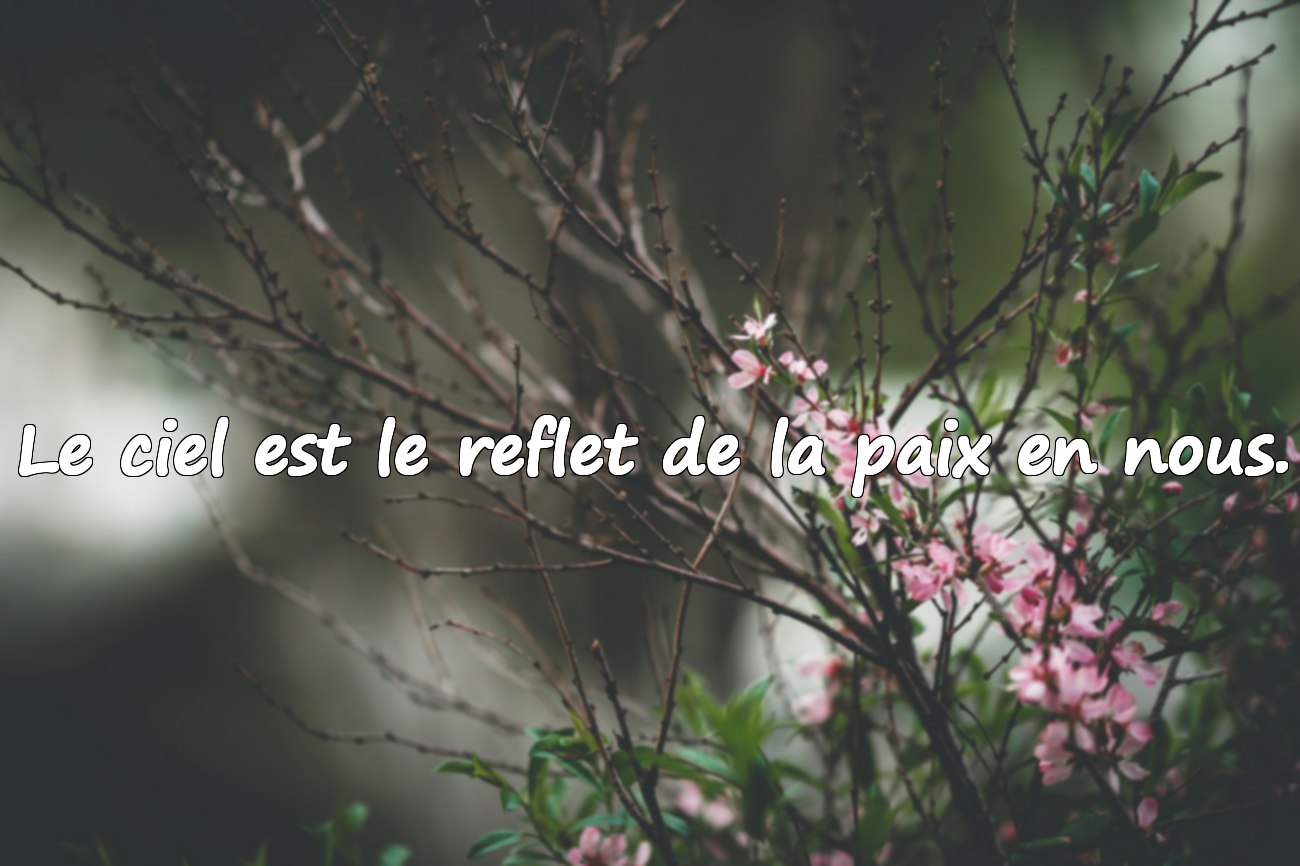 Le ciel est le reflet de la paix en nous.
