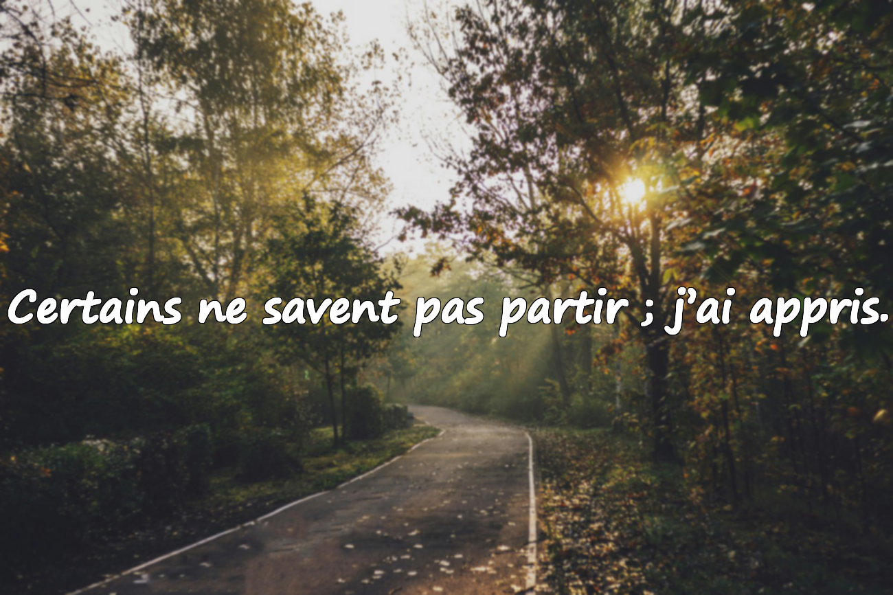 Citations sur le départ
