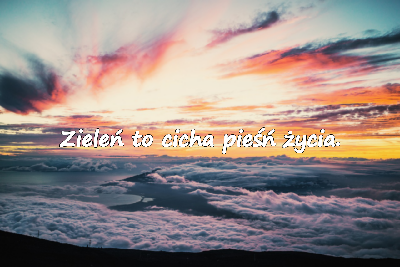 Zieleń to cicha pieśń życia.