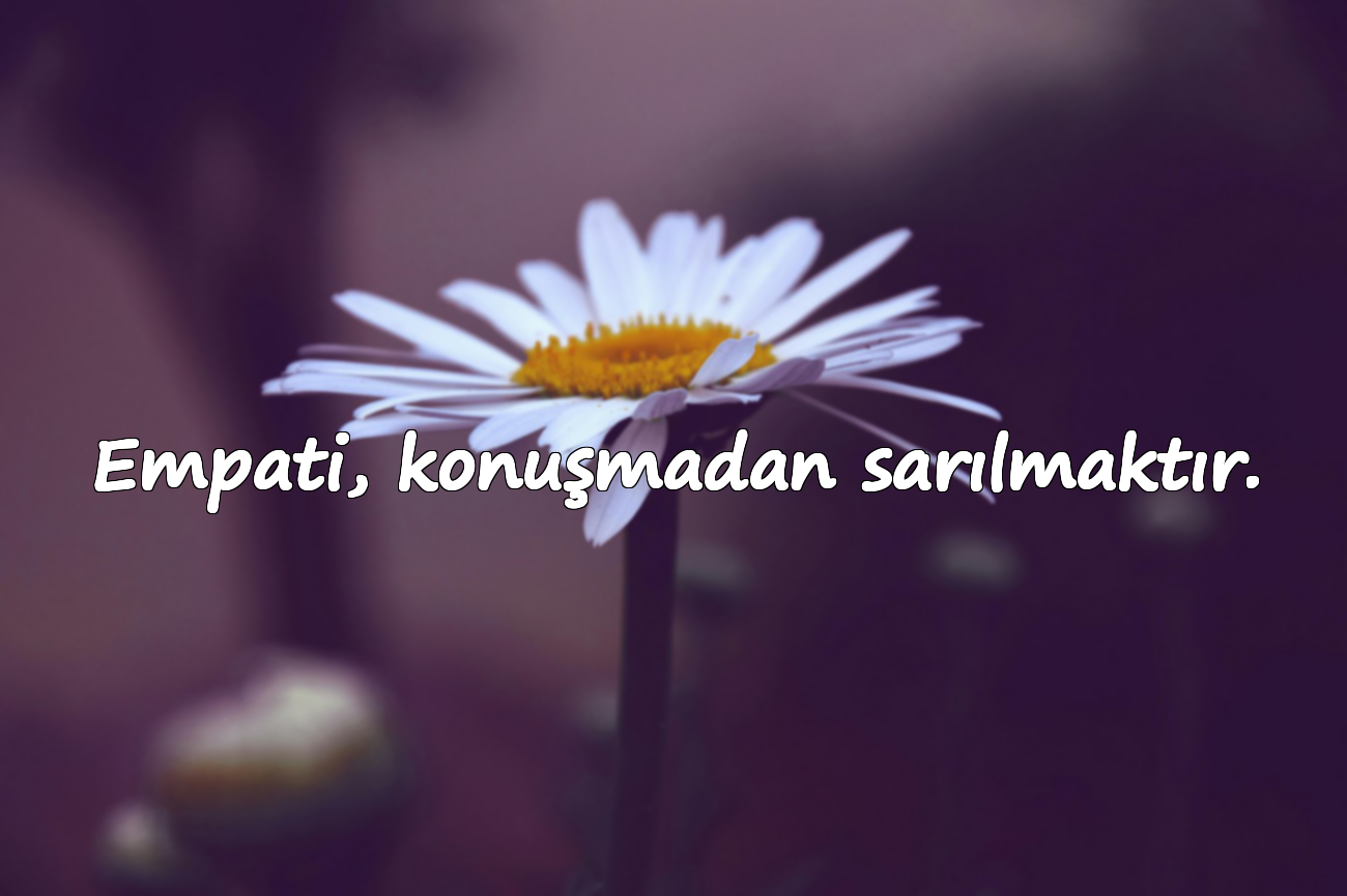 Empati, konuşmadan sarılmaktır.