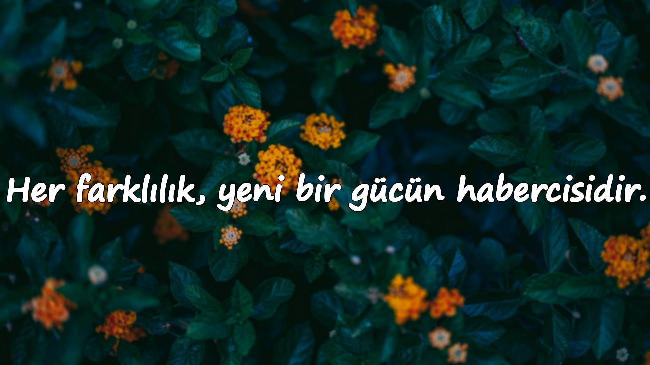 Her farklılık, yeni bir gücün habercisidir.