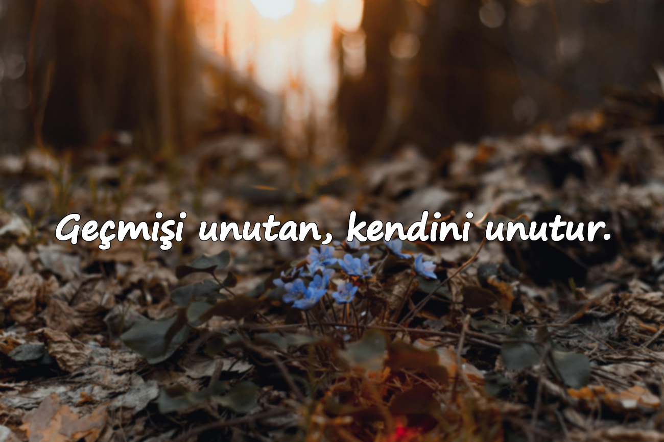 Geçmişi unutan, kendini unutur.