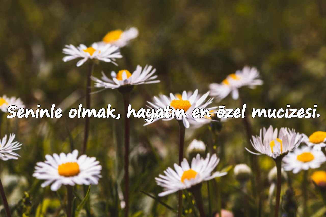 Seninle olmak, hayatın en özel mucizesi.