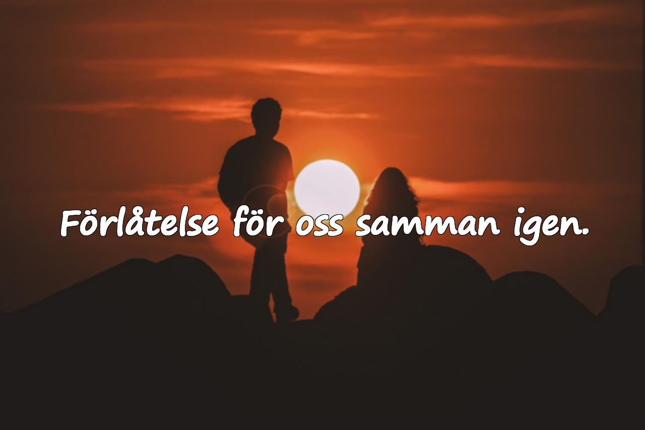 Förlåtelseord till min älskling