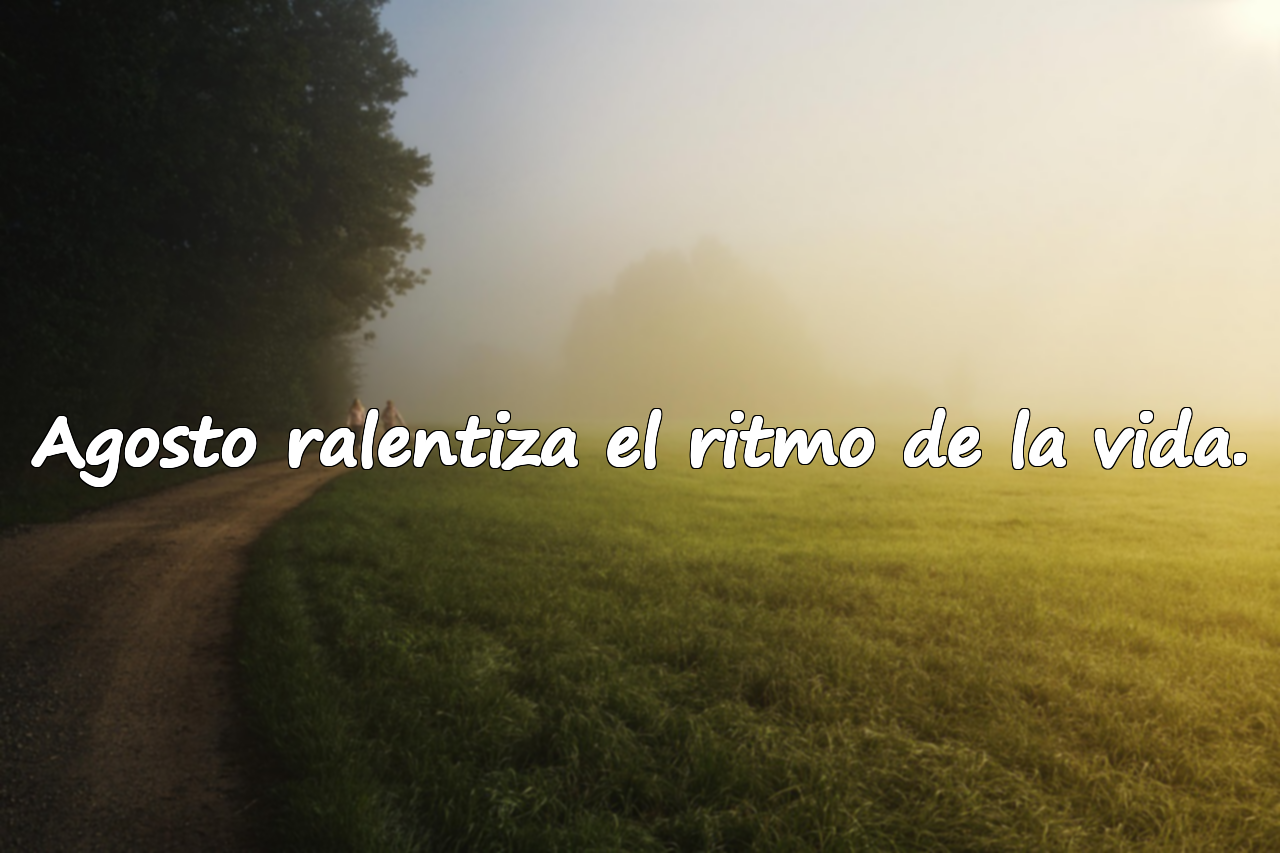 Agosto ralentiza el ritmo de la vida.
