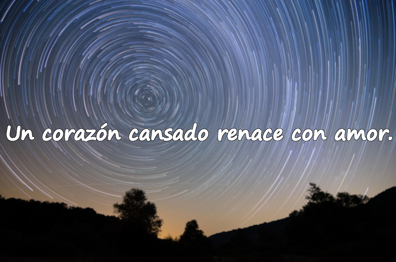 Un corazón cansado renace con amor.