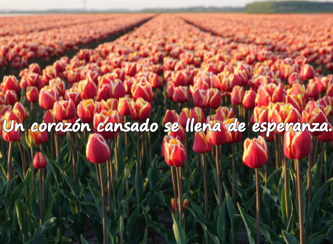 Un corazón cansado se llena de esperanza.