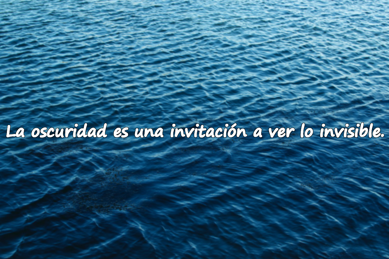 La oscuridad es una invitación a ver lo invisible.