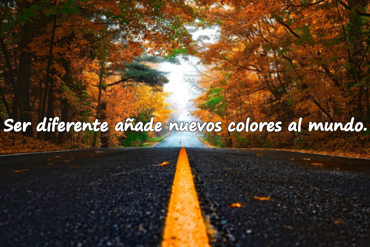 Ser diferente añade nuevos colores al mundo.