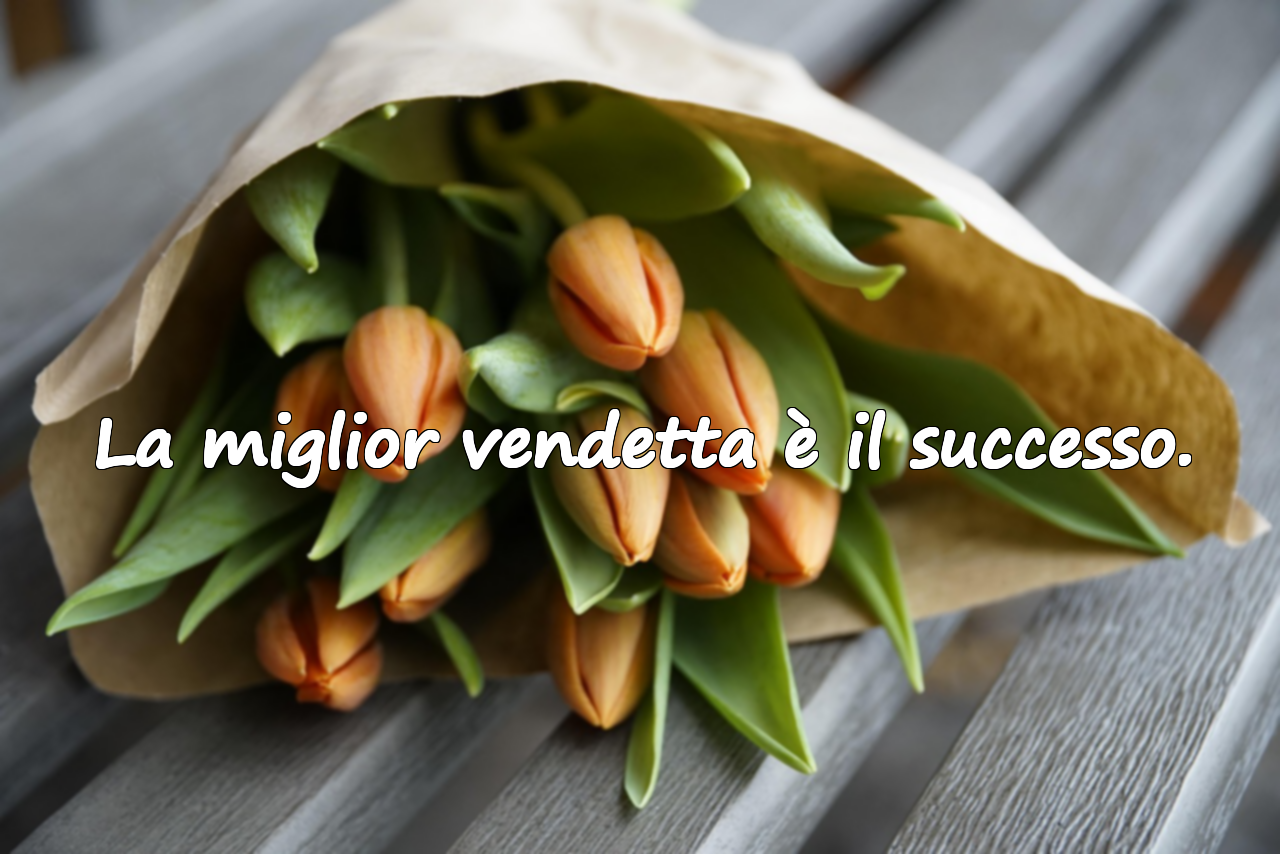 La miglior vendetta è il successo.