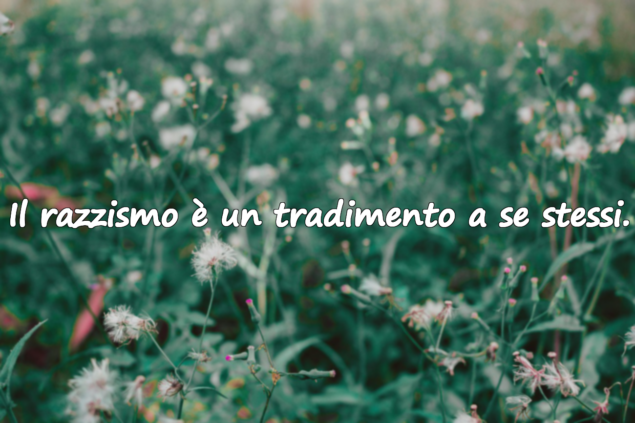 Il razzismo è un tradimento a se stessi.