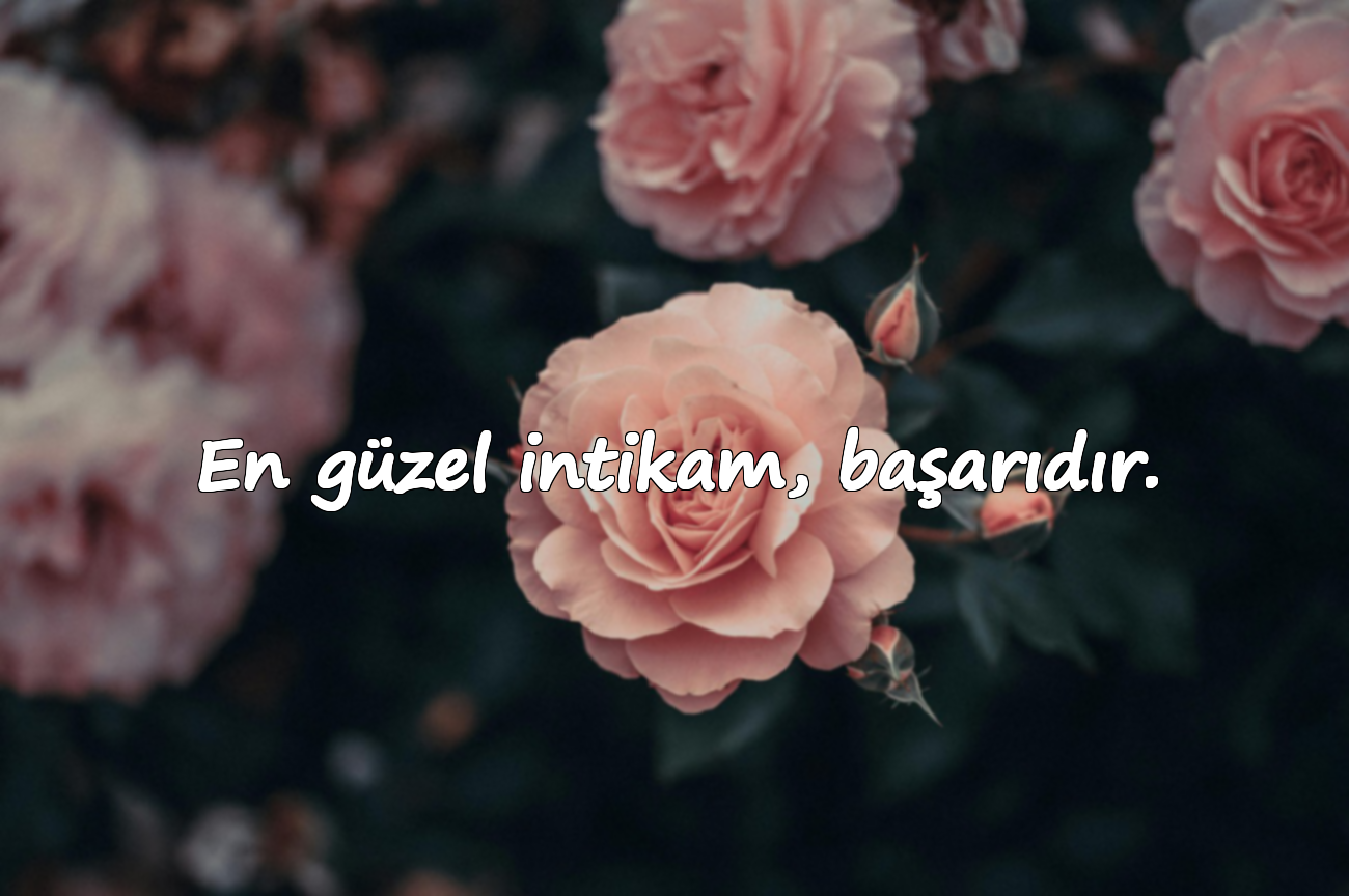 En güzel intikam, başarıdır.
