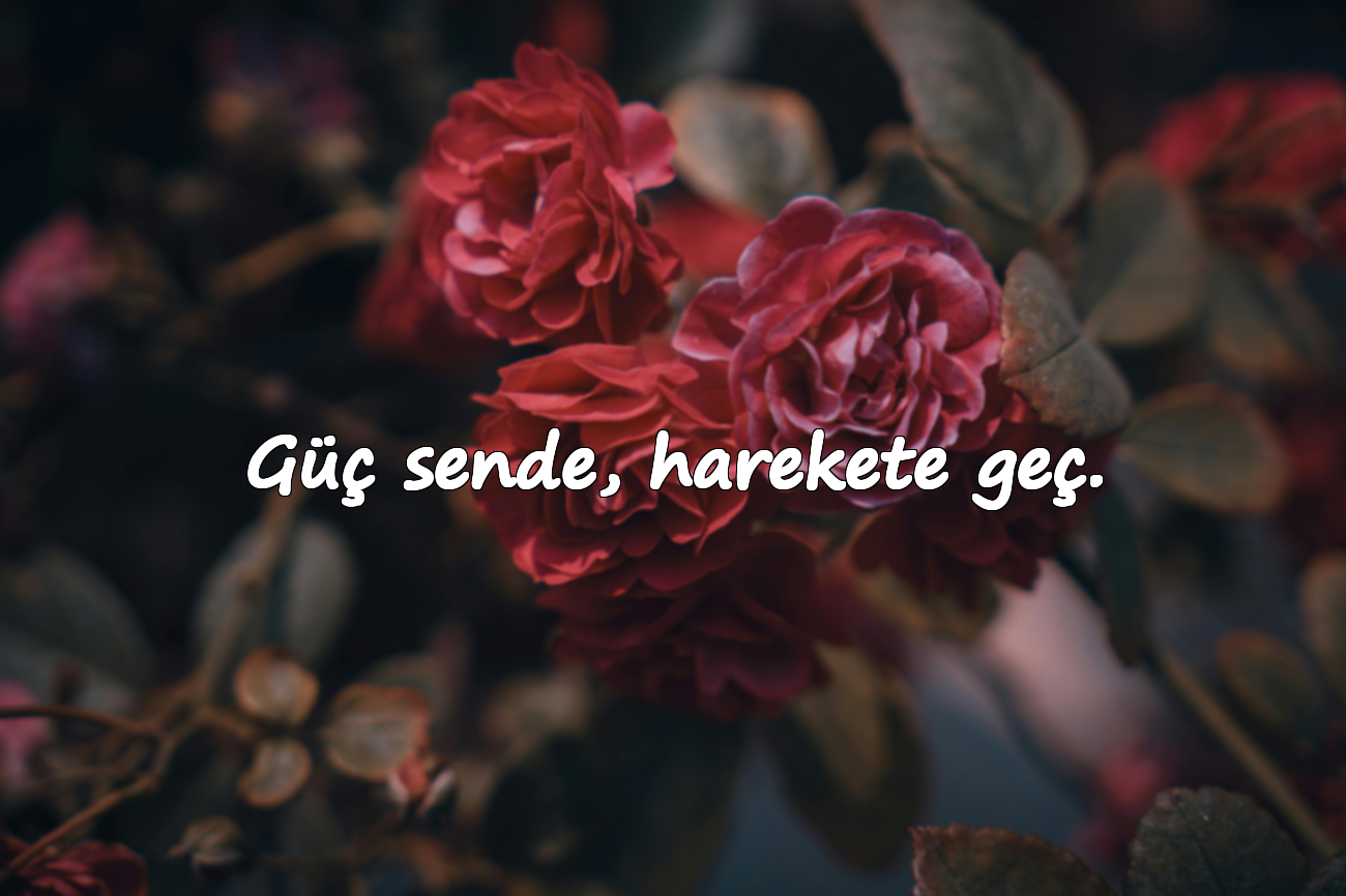 Güç sende, harekete geç.
