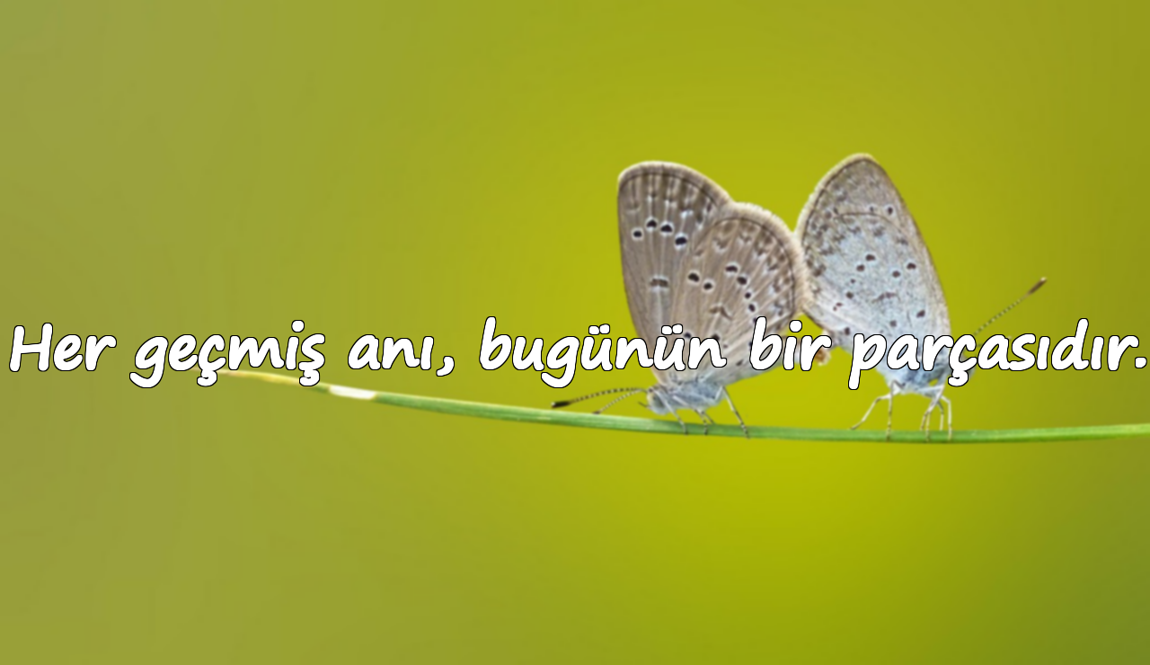 Her geçmiş anı, bugünün bir parçasıdır.