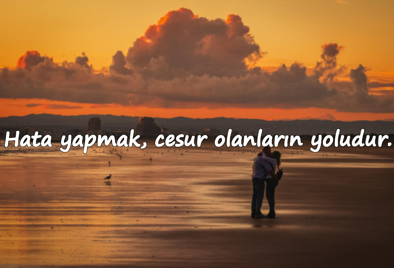 Hata yapmak, cesur olanların yoludur.