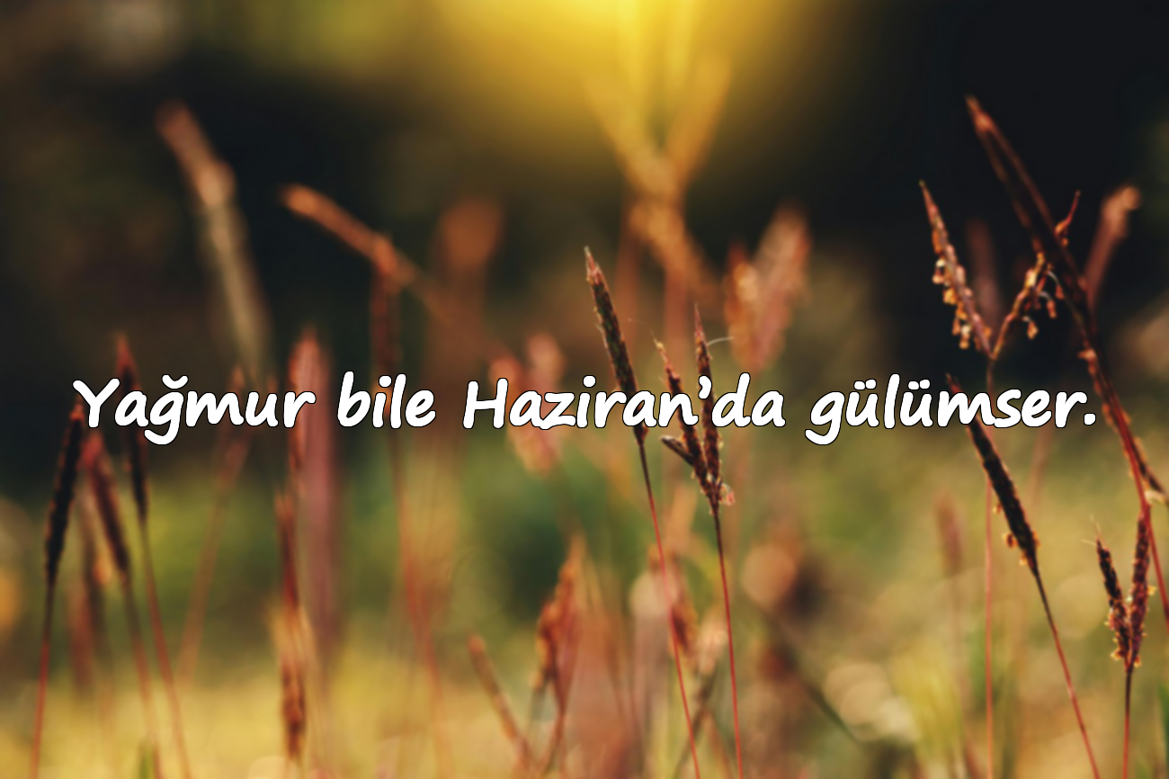 Yağmur bile Haziran’da gülümser.