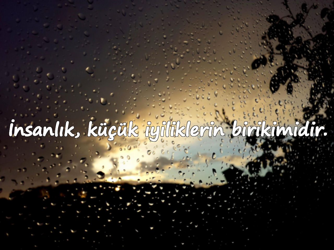 İnsanlık, küçük iyiliklerin birikimidir.