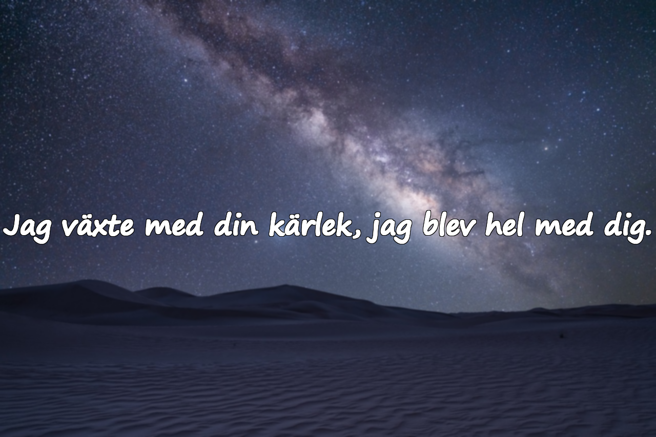 Känslosamma vackra ord för makar