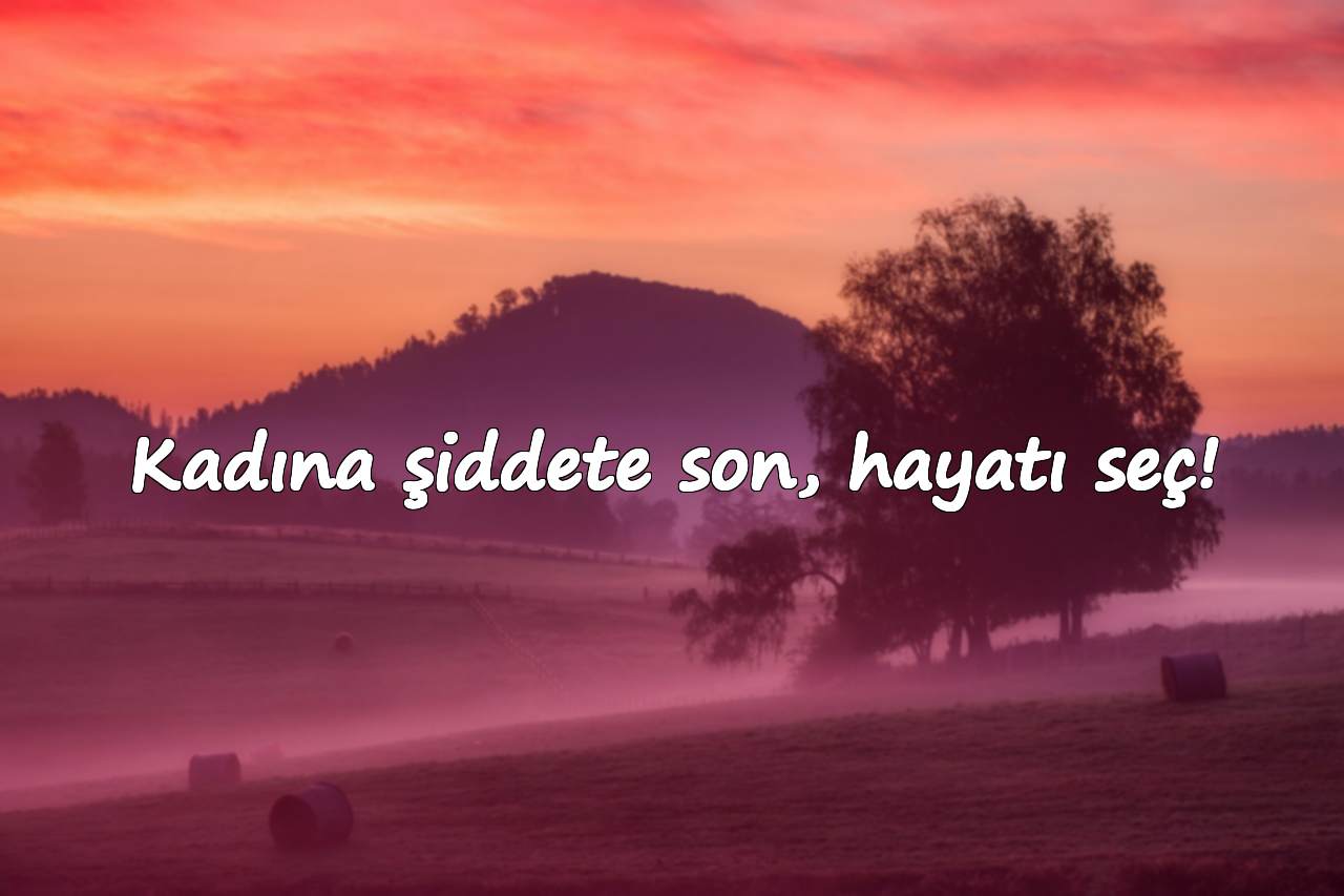 Kadına şiddete son, hayatı seç!