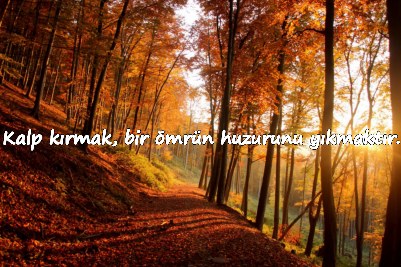 Kalp kırmak, bir ömrün huzurunu yıkmaktır.