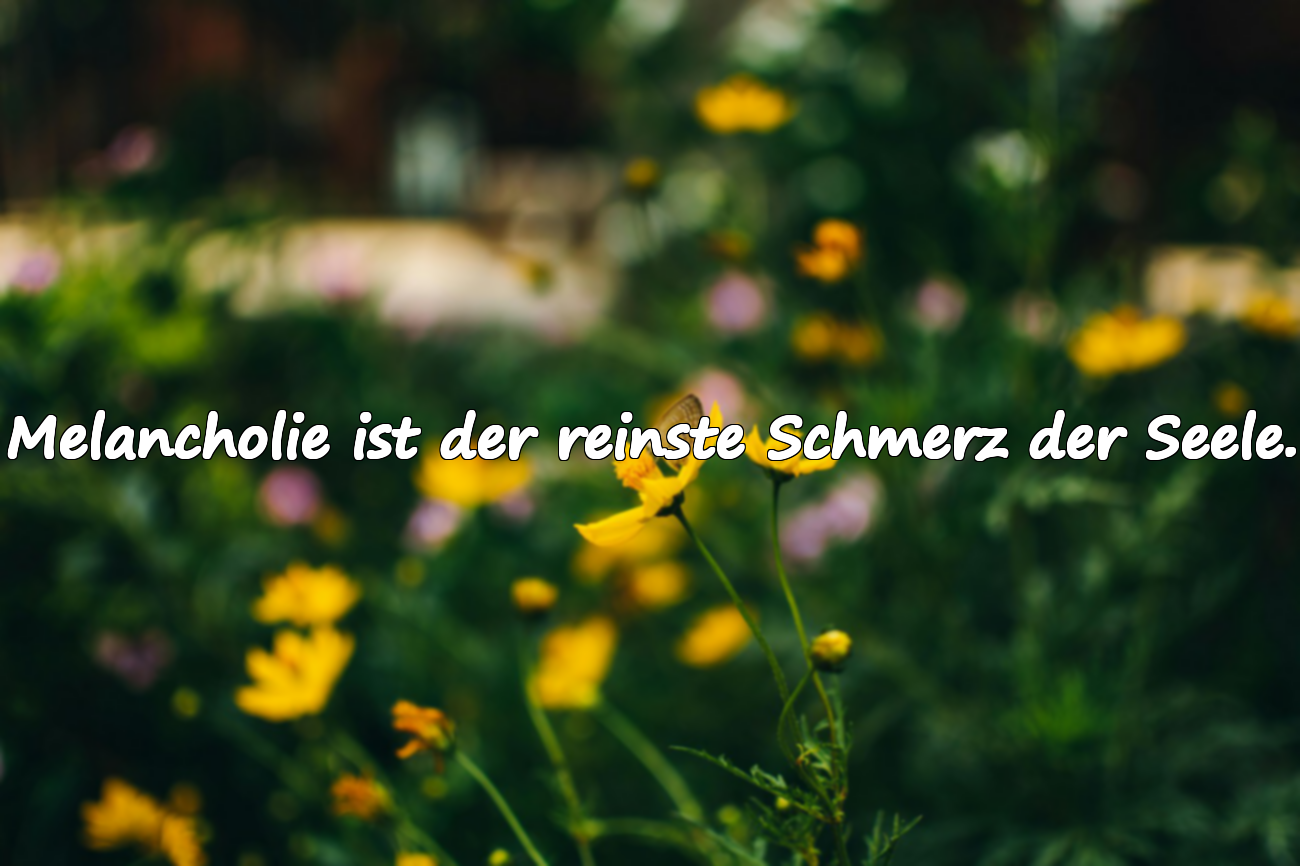 Melancholische Worte