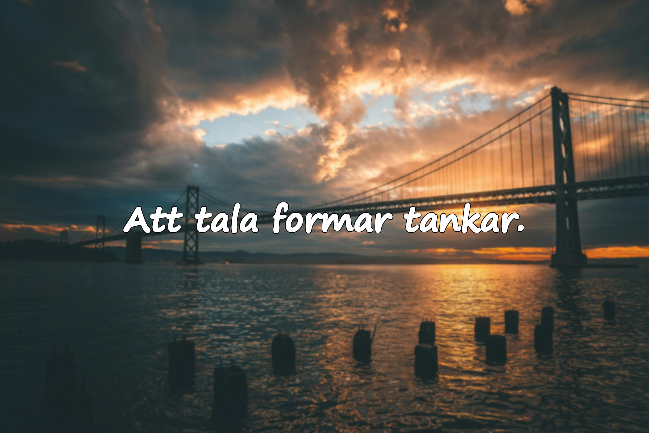 Att tala formar tankar.