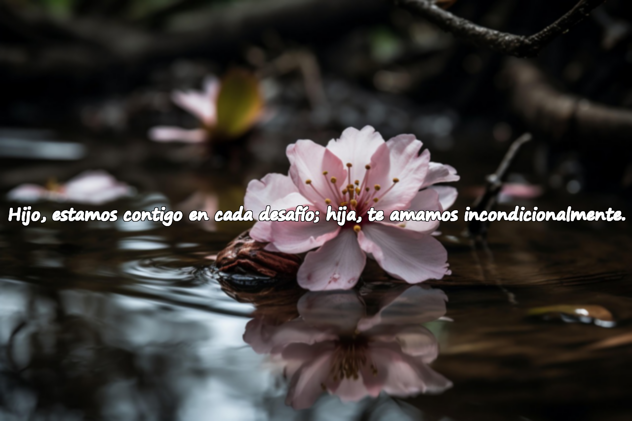Hijo, estamos contigo en cada desafío; hija, te amamos incondicionalmente.