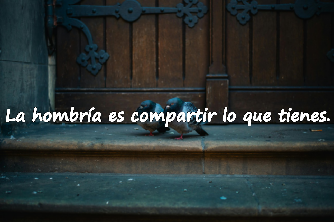 Palabras sobre la hombría / integridad