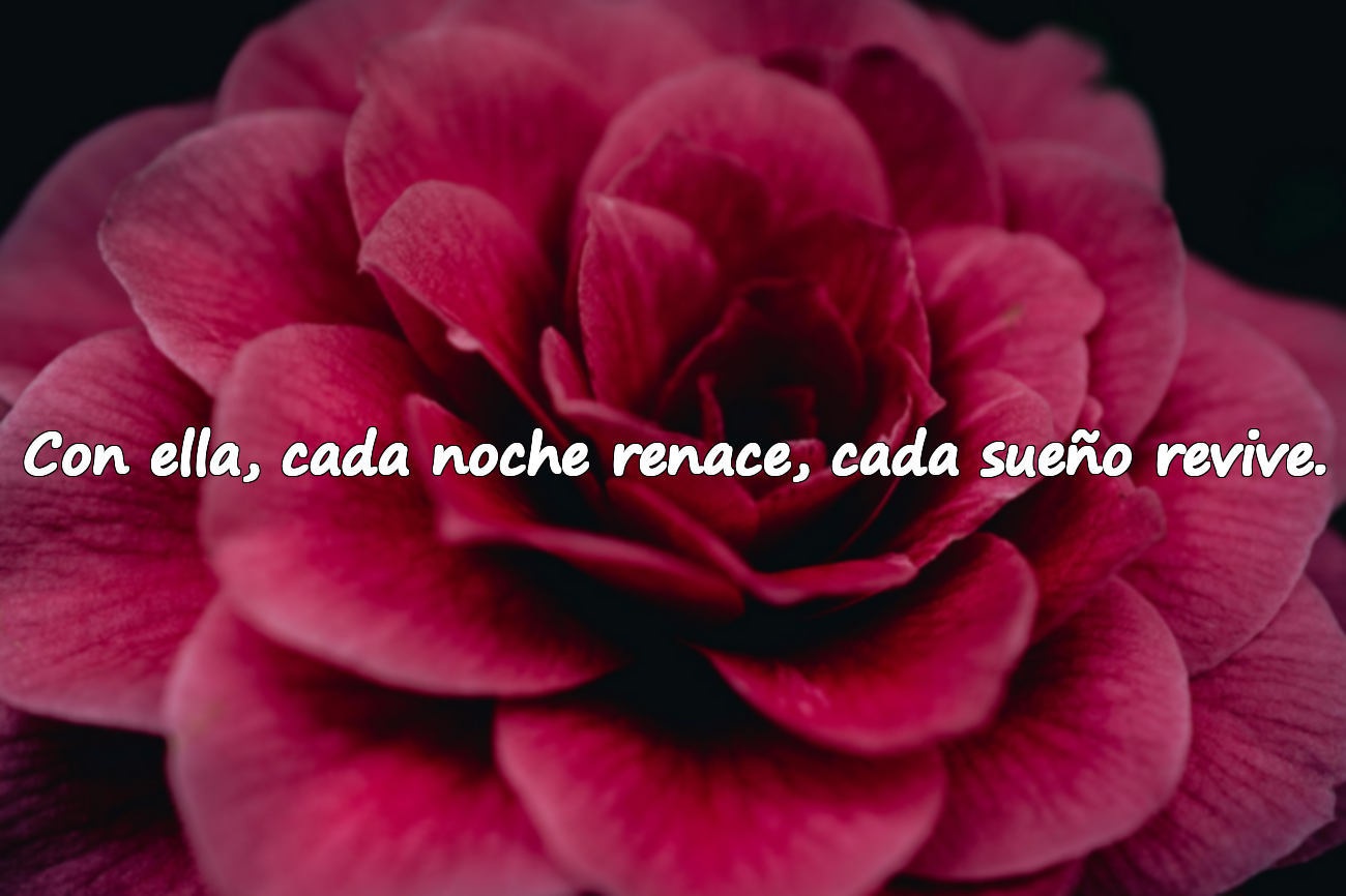 Con ella, cada noche renace, cada sueño revive.