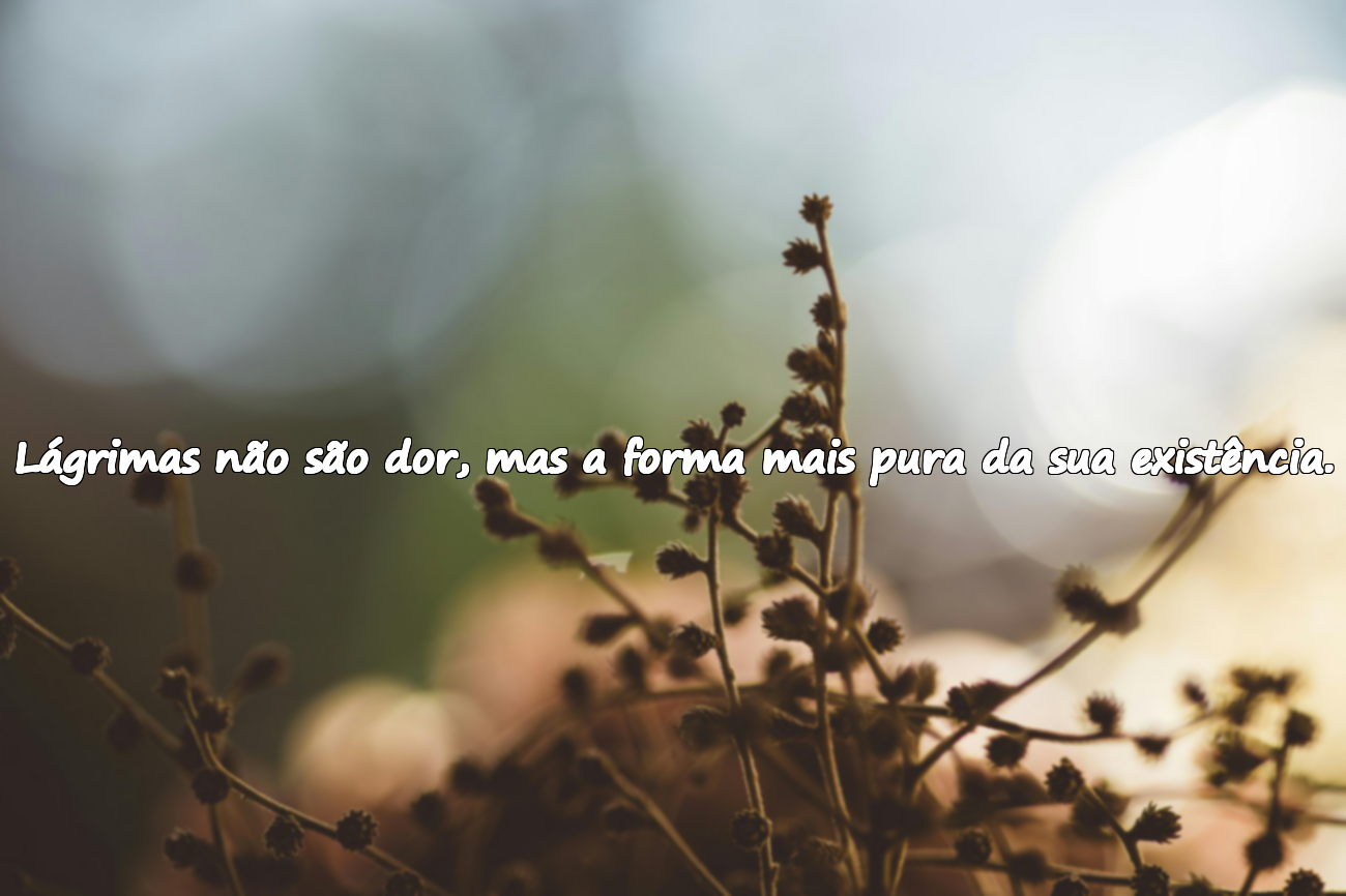 Palavras sobre chorar e força