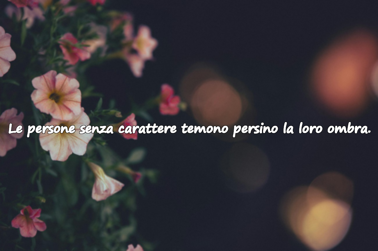 Parole per persone senza carattere