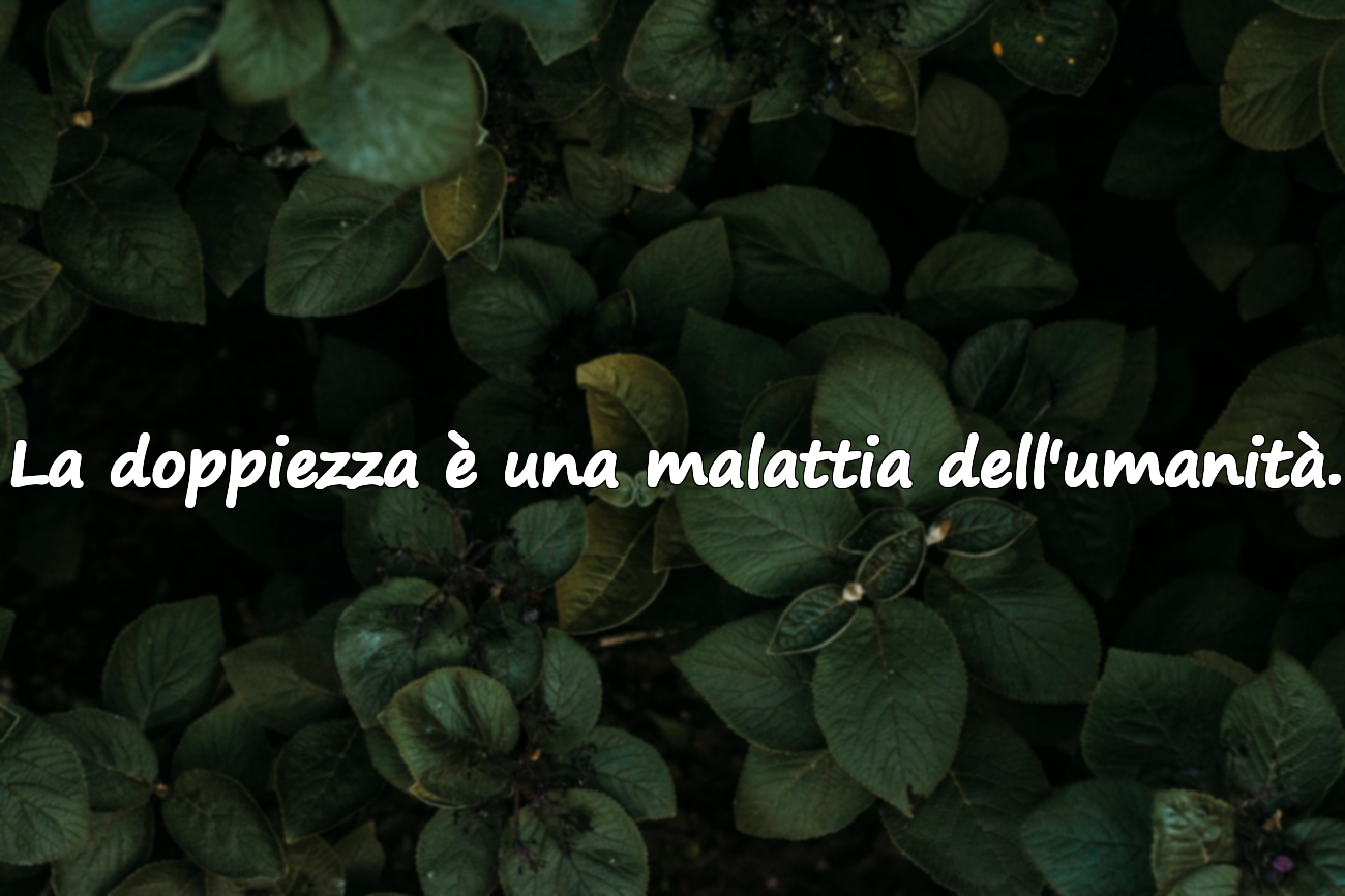 Parole pesanti e allusive per le persone doppiogiochiste