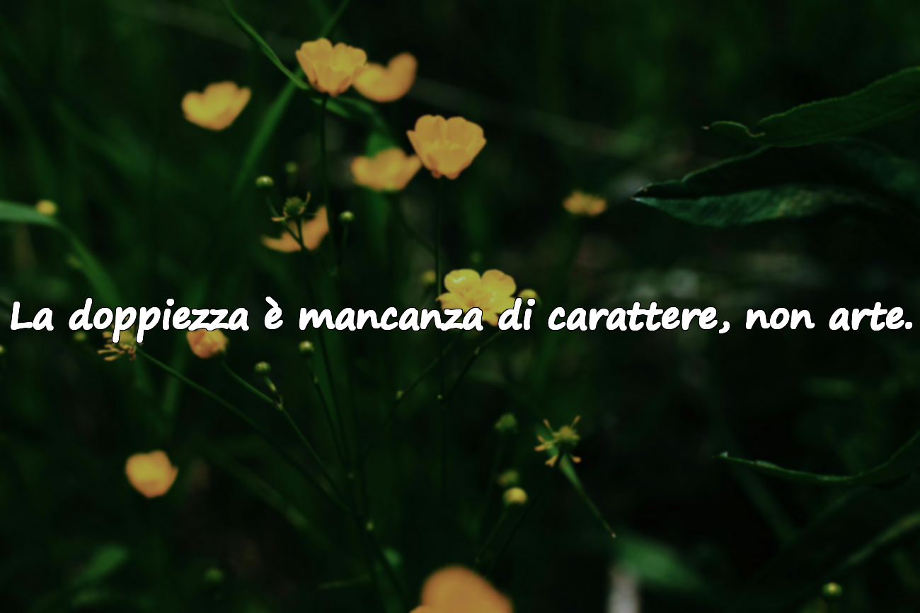 Parole pesanti e allusive per le persone doppiogiochiste