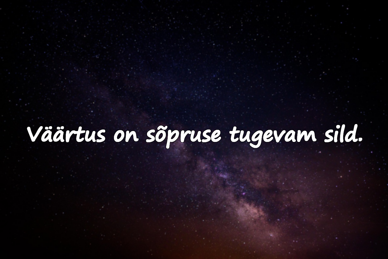 Sõnad Väärtuse Kohta